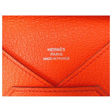 hermes orange card holder|hermes card holder women.